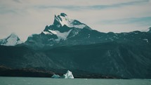 Snow Peaks At Lago Argentino Glaciers In Patagonia, Argentina. POV	