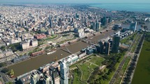 Puerto Madero Skyscrapers Buenos Aires City Aerial
