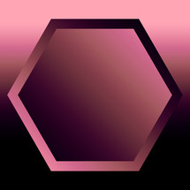 Hexagon - purple and pink gradients