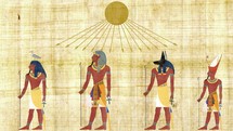 Gods and Pharaohs Under the Egyptian Sun Symbol