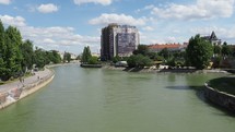 VIENNA, AUSTRIA - CIRCA SEPTEMBER 2022: Donaukanal translation Danube Canal water channel - EDITORIAL USE ONLY