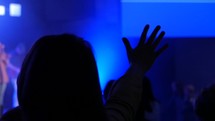 raised hands during a worship service