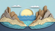 Illustration of the splitting of the red sea 