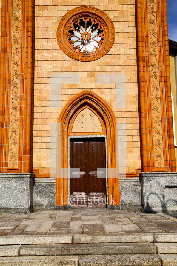 entrance to an old church in Italy 