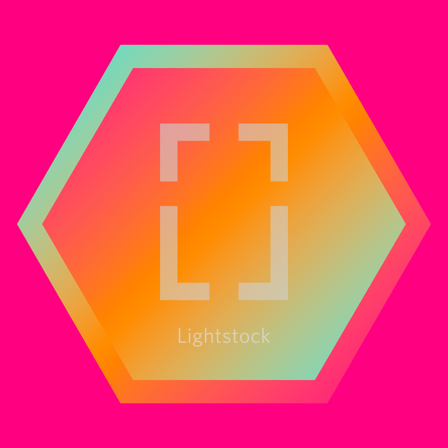 Hexagon - neon and gradients