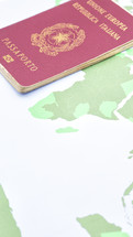 passports and world map 