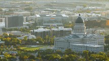 Salt Lake City and capitol buildings 