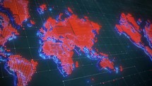 Digital World Map Background 4k