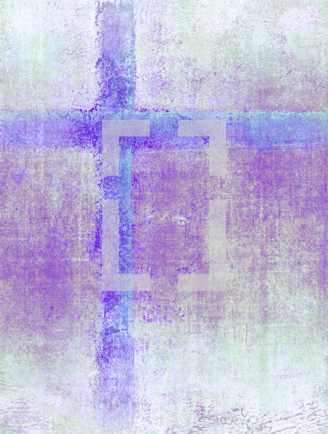 cross in blue turquoise purple grunge canvas texture
