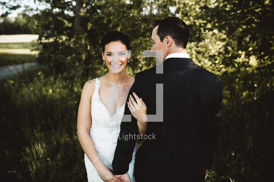 bride and groom portrait 