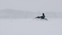 Skidoo Snowmobile Spray Snow Winter Fun Driving