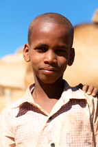 headshot of a young boy in Ethiopia 