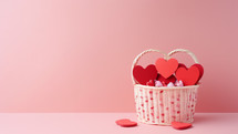 love basket composition for Valentine