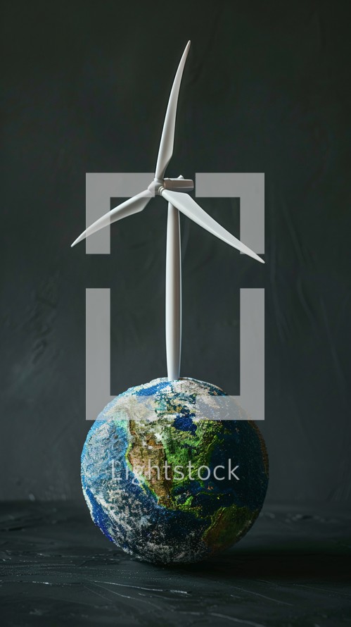 Windmill Leading The Way Over The Earth 