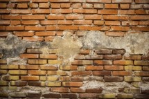 Brick Wall Weathered Surface Texture Background