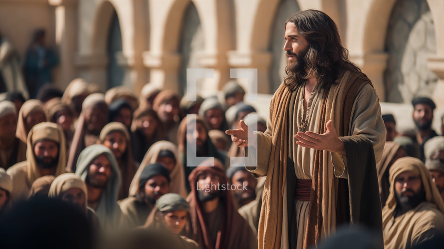 Jesus teaching his followers
