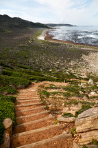 steps leading to a shoreline in South Africa 