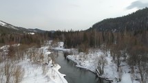 Winter River in Siberia