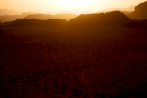 desert sunrise panoramic scene