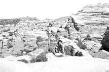 rocks in a desert in Australia 