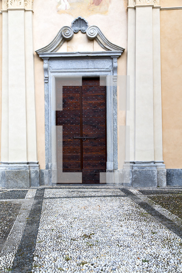 old door on a church in Italy 