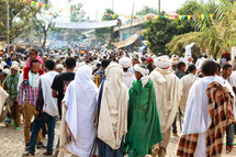 Crowds of people in Ethiopia 