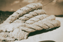 rope on a catamaran 