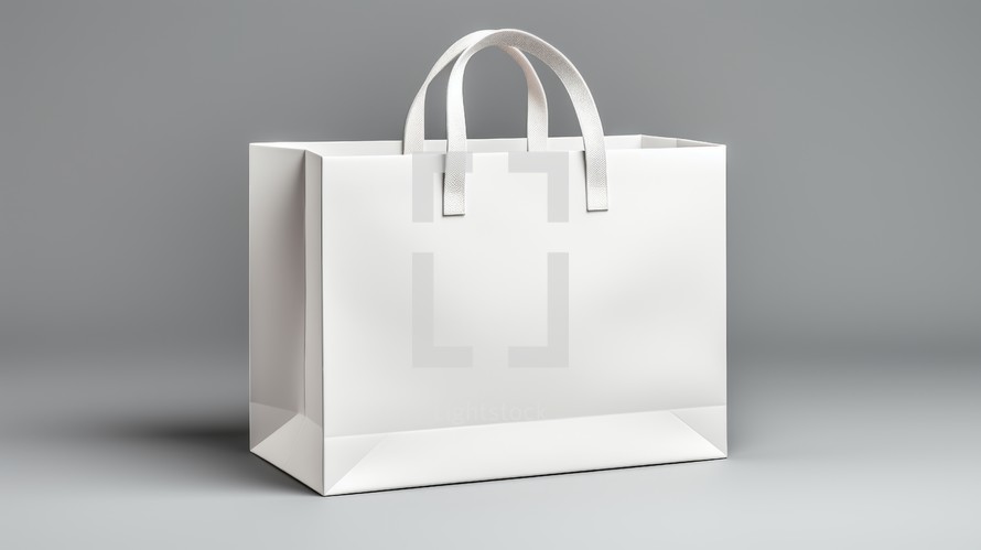 Medium White Paper Bag Generative AI