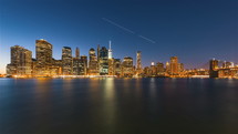 Manhattan's Skyline from Day to Night as seen from Brooklyn