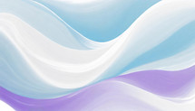 sweeping curves in white and purple on light blue, graphic design background