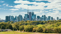Downtown Toronto from Riverdale Park East during the daytime