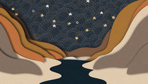 Neutral Dark River Illustration 