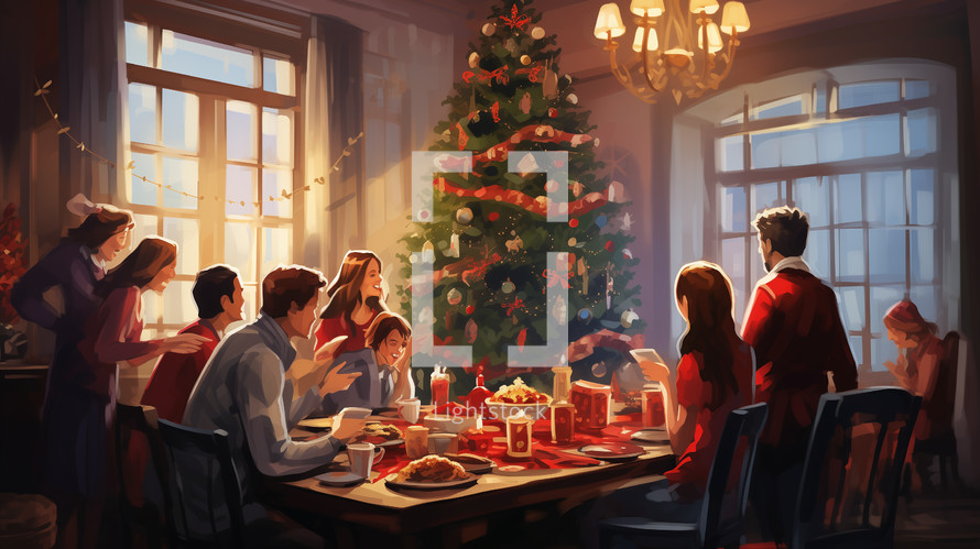 Festive Family Christmas Dinner