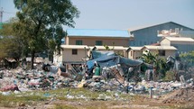 Garbage Dump Plastic Global Warming Planet Earth Home Helpless Trash Polution Hazards Climate Change Homeless 4K