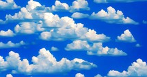 4k animated background moving slowly horizontally for infinite loop - Clouds in the Sky.	