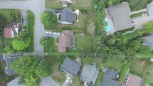 aerial shot looking at backyard 