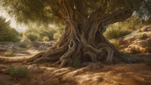 Olive Tree with Roots