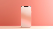 iPhone with feminine pink and gold tones background