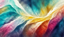 feathery, multicolored watercolor effect with branching design