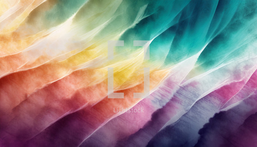 watercolor effect in rainbow colors with pattern of waves or shifting sands