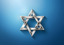 The Star of David on a Blue Background