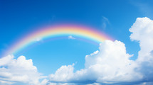 Rainbow in a bright sky