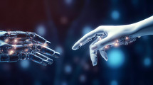 Neural robotics hand. Communication with artificial intelligence. 