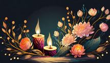 Candles and Flowers