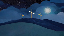 Crosses on a Hill Illustration