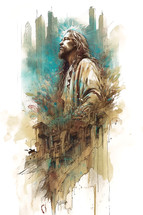 Painting of Jesus as Lord of the City