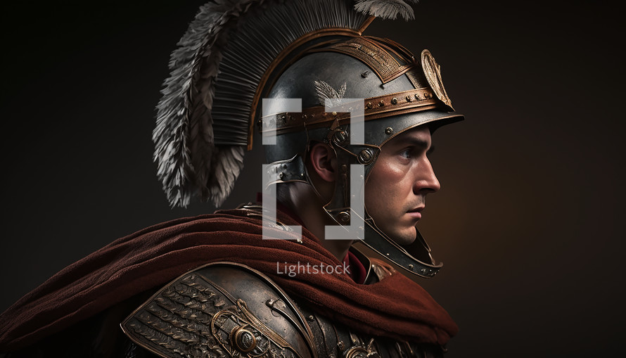 A Side profile of a Roman Soldier 