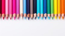 Set of colored pencils lined up Generative AI