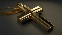 Golden cross necklace 