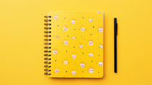 Cheery yellow school notebook 